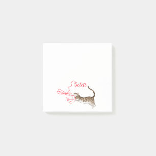 Chat avec message de ruban Notes post-it