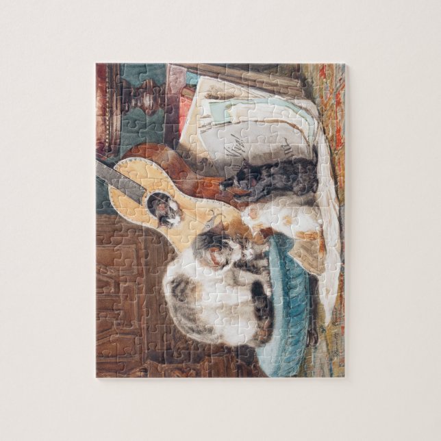 Chat avec musique Puzzle (Vertical)