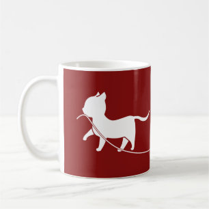 Chat Avec Nom De Fil Modèle Café Rouge Mug