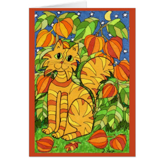 Chat avec Plante chinois