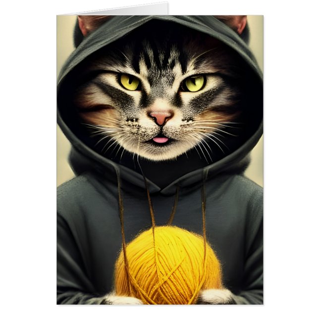 Chat Avec Une Boule De Fil Toutes Les Occasions (Devant)