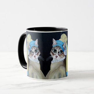 Chat Avec Une Perle De Mug