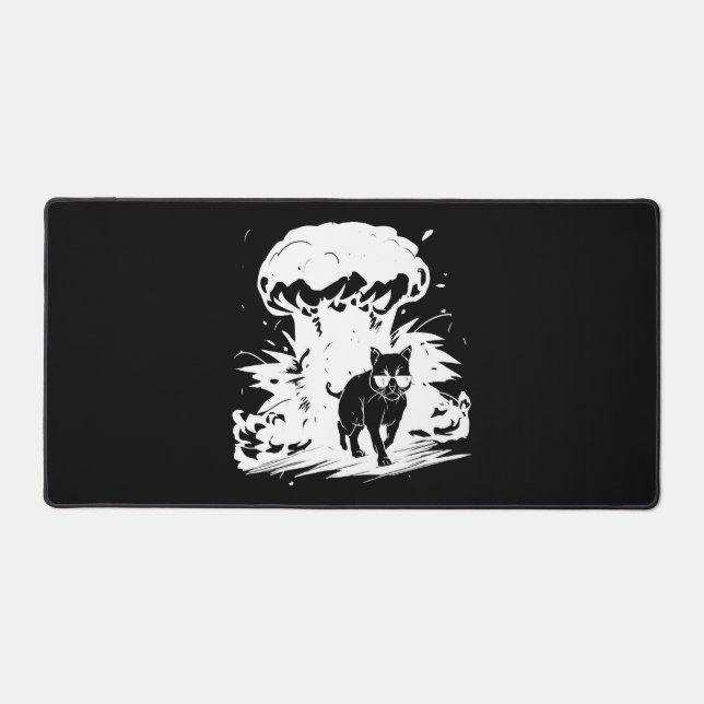 Chat Badass avec lunettes de soleil marchant loin  (Recto)