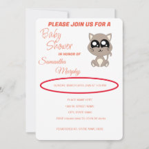 Chat bébé | Invitation Baby shower