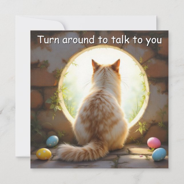 Chat Birman - Carte de vacances de Pâques (Devant)