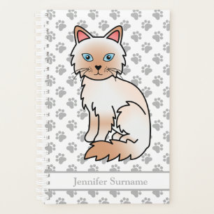Chat Birman / Ragdoll Point Rouge Et Pattes & Text