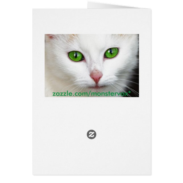 Chat blanc à l'oeil vert (Dos)