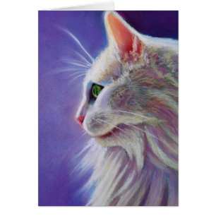 Chat blanc dans le profil