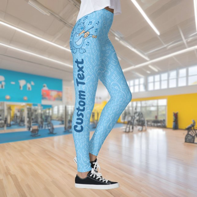 Chat bleu avec leggings de violon (Créateur téléchargé)
