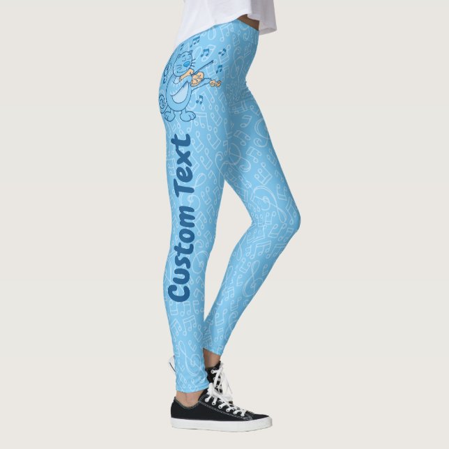 Chat bleu avec Leggings de violon (Droite)