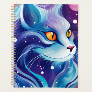 Chat bleu rêveur