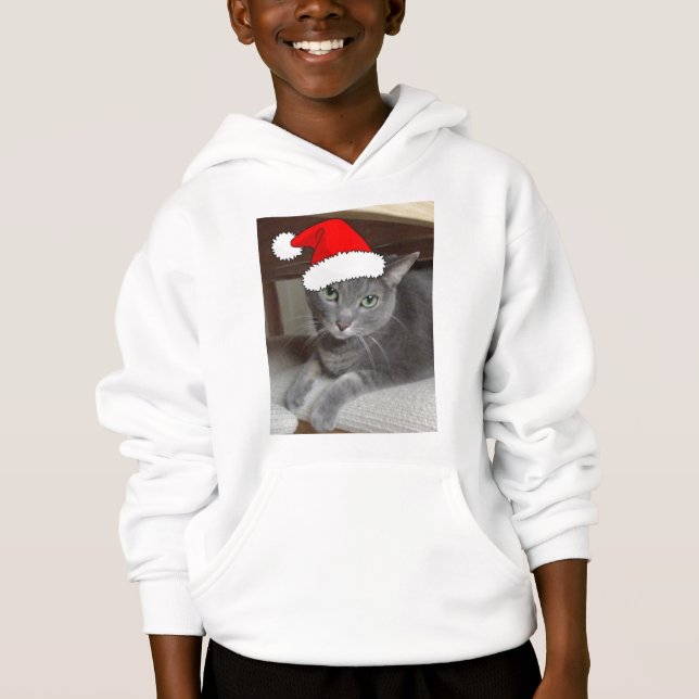 Chat bleu russe de Noël (Devant)