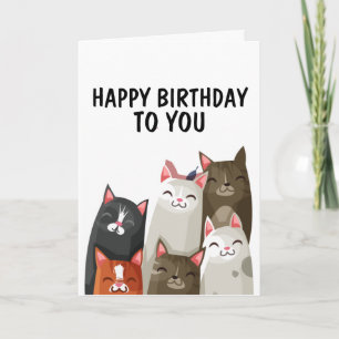 CHAT CARTE D'ANNIVERSAIRE, DE MOI ET DE MON ÉQUIPA