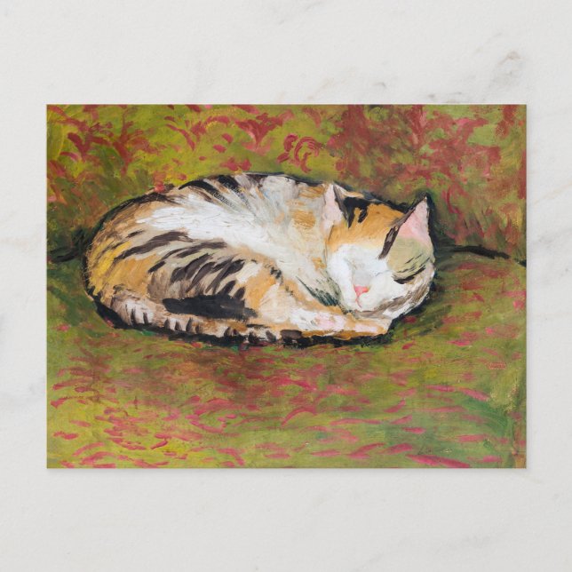 Chat, Carte postale Macke August (Devant)