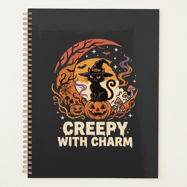 Chat charme effrayant Halloween (Devant)