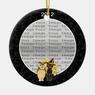 Chat & Chouette Halloween Ornement Mariage