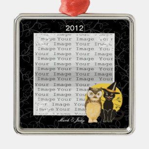 Chat & Chouette Halloween Ornement Mariage