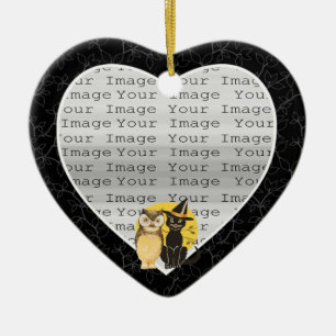 Chat & Chouette Halloween Ornement Mariage