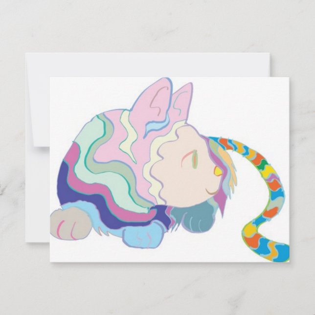 Chat coloré (Devant)