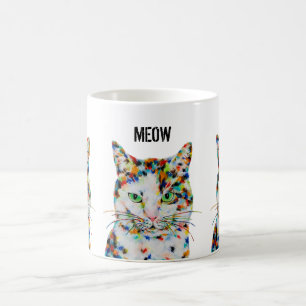 Chat coloré Art Meow Mug