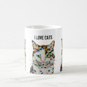 Chat coloré Art Mug