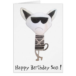 Chat cool avec lunettes de soleil anniversaire