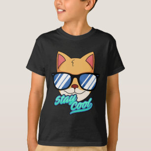 CHAT cool ENFANTS GARÇONS T-SHIRTS T-SHIRT