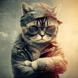 Chat Cool rétro en Cuir Veste Jigsaw Puzzle<br><div class="desc">Ce puzzle unique est composé d'un chat cool habillé d'une veste en cuir élégante, avec des lunettes rondes qui ajoutent à son charme vintage. En assemblant ce délicieux puzzle, vous profiterez des détails complexes de la veste en cuir du chat et de l'adorable expression sur son visage. Les lunettes rondes...</div>