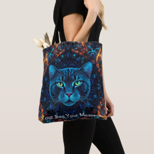 Chat Cosmic Guardian - Sac fourre-tout de Mandala 