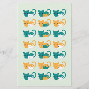 Chat couché mignon motif III
