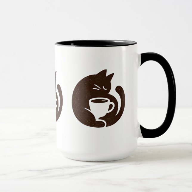 Chat Cozy et Tasse à Café (Droite)