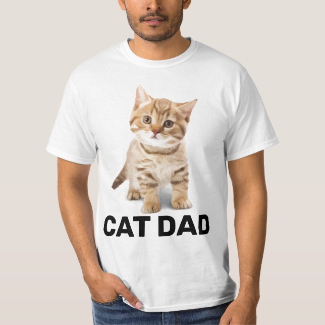 CHAT DAD GINGER KITTEN MENS T-SHIRTS (Devant)