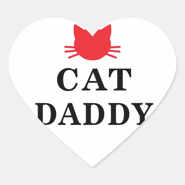Chat Daddy Stickers Coeur (Devant)