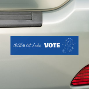 Chat Dames Votez Ligne Art Bumper Sticker