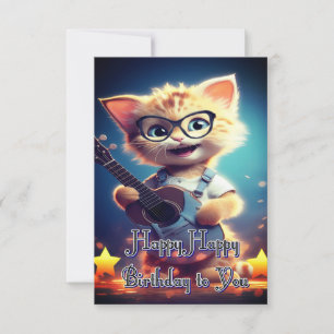 Chat d'anniversaire très heureux