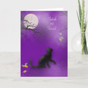 Chat dans la carte d'Halloween de ist