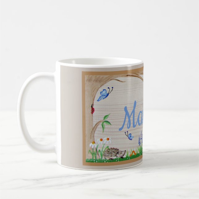 Chat dans la tasse de jardin (Gauche)