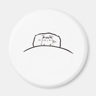 Chat dans l'aimant du lit, mignon aimant du chat