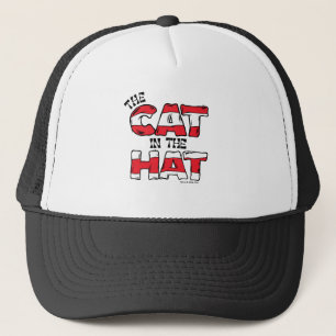 Chat dans le Casquette   Texte en bande rouge et b