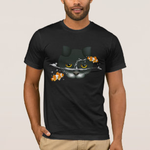 Chat dans le T-shirt Fish Bowl