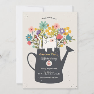 Chat dans un arrosoir Invitation