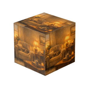 Chat dans un salon cosy   Cube photo Moments chale