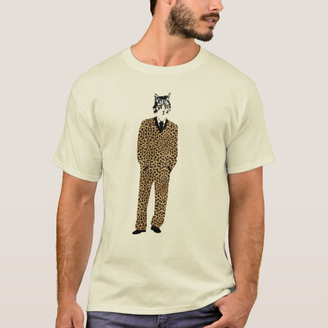 Chat dans un T-shirt de costume de Jaguar (Devant)