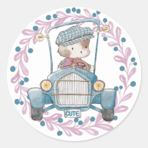 Chat Dapper dans Sticker voiture