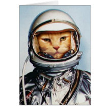 Chat d'astronaute rétro