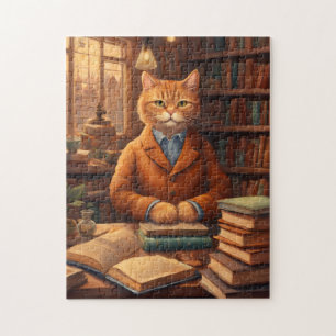 chat de bibliothèque #16 puzzle