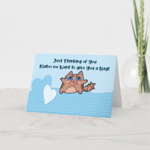 Chat de carte Romance avec un câlin