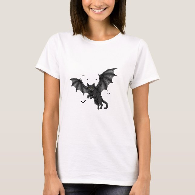 Chat de chat - Vols Halloween Chat Femme T-shirt (Devant)