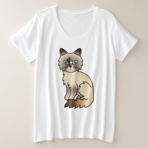 Chat de dessin animé mignon Birman / Ragdoll écail