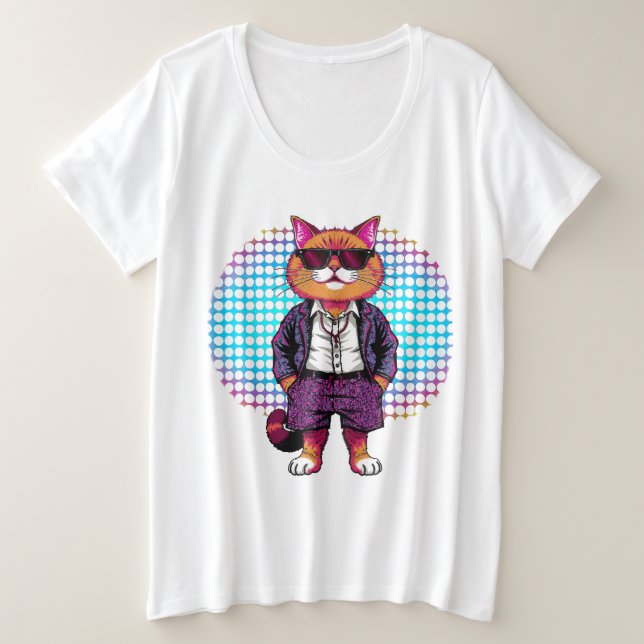 Chat de fête en lunettes de soleil - Disco Outfit (Design devant)